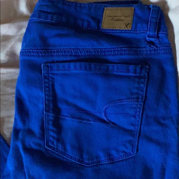 Blue skinny stretch dress pants - Picture 3 of 6